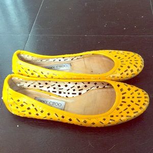 Jimmy Choo lazer cut flats